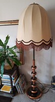Régi réz állólámpa, 150 cm sérült búrával