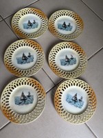 Victoria cseh - szlovák porcelán Balaton vitorlás kis tányér kitűnő állapotban