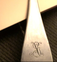 12 személyes EZÜST ÉTKESZLET,  monogramos GYONYORU MINOSEG-  KITŰNŐ ÁLLAPOTBAN
