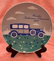 Ritka veterán autós porcelán tányér, old mobilos falitányér 2 (L5375)