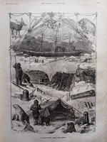 MN080/303  Az Osztrák–Magyar Északi-sarki expedíció  -eredeti fametszet   1872