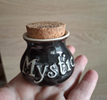 Retro CAOLA Mystic arcszínező púder boszorkány üst kerámia tartó