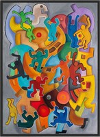 Cesare tolomelli- la pallina rossa_xl- 90 x65 cm