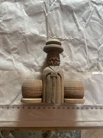 Erdélyi emlék bajszos fafaragás  sótartó asztal dísz lakás dísz szouveni