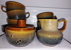 Achát mintás kerámia kávés készlet 7 db. Mirostowice Agat - tervezte : Adam Sadulski