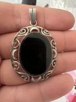 Vintage lengyel onix ezüst medál