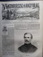MN099/242 Szigethi Warga János - Nagykőrös Sárospatak   -eredeti fametszet és cikk 1872