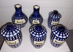 Kerámia fűszertartó 6 darabos szett Karl Luis Lehmann németországi műhelyéből