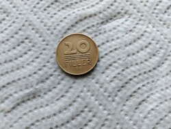 20 filléres 1947-es citrom sárga UNC, tísztítva vagy patinás, eladó