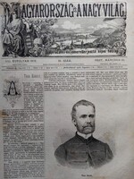 MN125/110  Than Károly -Óbecse - Kémia- vegyész - MTA   -eredeti fametszet  és cikk  1872