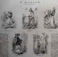 MN126/94  A Múzsák  Ganeis Antal -  Polyhymnia Erato Euterpe Urania  -   -eredeti fametszet   1872