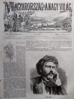 MN118/170  - Toldy István (1844–1879) – Magyar újságíró és író  -eredeti fametszet   1872