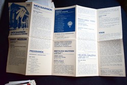 Műcsarnok és kamaratermei , 1985 , szórólap , prospektus , reklám