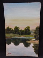 Dupkoveckij Szergej - Vízpart - olaj, farost festmény 40x60 cm