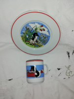 Zsolnay " kisvakond gyermek étkészlet,  új állapotban    P2