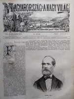 MN120/158  - Hunfalvy János  -Nagyszalók Szepes vm.   -eredeti fametszet  és cikk  1872