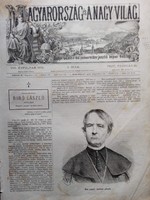 MN134/74 Dr. Bíró László (1806–1872)–Szatmári püspök Szatmárnémeti -eredeti fametszet  és cikk  1872