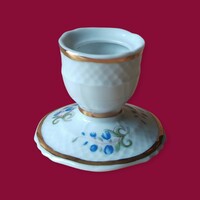 Hollóházi porcelán gyertyatartó
