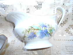 Antik   orgona, gyöngyvirág mintás  porcelán mártásos tál-