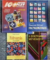 4 kötet Foltvarrás (Patchwork) könyv...Dolányi Anna. Perjes Erzsébet,Traudel Hartel.