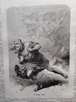 MN116/174  A bolygó zsidó  -   -eredeti fametszet   1872