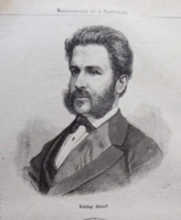 MN130/79    Kőrösy József (1844–1906) – Magyar statisztikus és közgazdász  -eredeti fametszet   1872