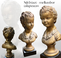 Női büszt - mellszobor talapzaton