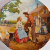 Bavaria dísztányér western jelenettel