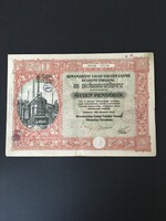 Rimamurány-Salgó-Tarjáni Vasmű Rt. Részvény 50 Pengő 1925.
