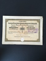 Magyar Általános Gépgyár Rt. Részvény 5000 Korona 1922.