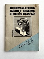 Régi, retro, vintage Veritas Famula varrógép kezelési utasítás, használati útmutató