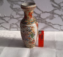 Retro dúsan festett kínai váza 20 cm