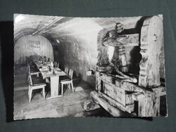 Képeslap,Eger,Agria Taverna borozó,étterem látkép,részlet,1968-