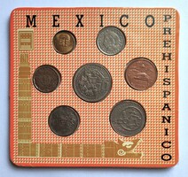 Mexico / Mexikó 7 db-os érme kollekció, 1946, 68-73-80-82-83-84-es évek.