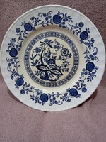 2502/18 Staffordshire angol fajansz tányér kék hagymamintával