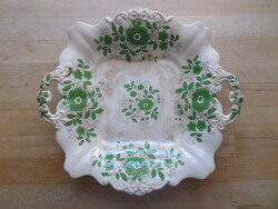 Antik angol Ridgway fajansz füles kínáló tál 25,5 x 28 cm