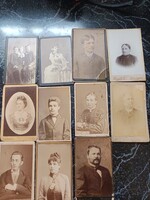 Règi fotó kabinettfotó 11 darab