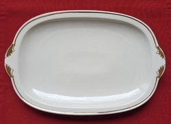 Zeh Scherzer Bavaria US Zone német porcelán tálaló tál tányér kínáló arany széllel