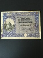 Rimamurány-Salgó-Tarjáni Vasmű Rt. Részvény 50 Pengő 1925.