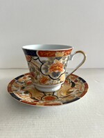 Terebess régi kínai porcelán, madaras, madár mintás teás csésze + alj