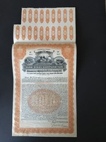 Rimamurány-Salgótarjáni Vasmű Rt. arany kötvény, 1000 USA dollár 1925.