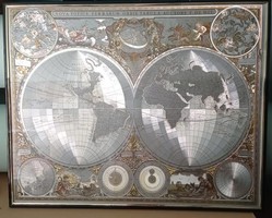 "Nova totius terrarum orbis tabula auctore F. de Wit", világtérkép