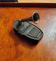 Régi nehéz német KÖRTING vas,tolltartó, papírnehezék, íróasztali reklámtárgy, industrial design