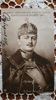 IV. KÁROLY KORONÁS MAGYAR APOSTOLI KIRÁLY HABSBURG 1916 KORABELI EREDETI FOTÓ LAP KÉP