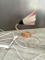 Retro ükegbúrás lámpa, falikar a 70-es évekből , ritka rose gold színben