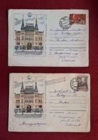 2 db Orosz Vörös Tér  Moszkva dekoratív boriték bélyeggel.