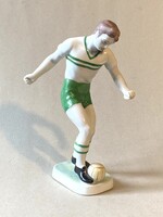 FRADI, FTC, FERENCVÁROS LABDARÚGÓ, FOCISTA, HOLLÓHÁZI PORCELÁN SPORTOLÓ SZOBOR 26 CM