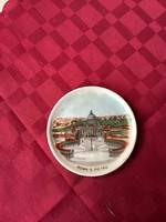 RÓMA SZENT PÉTER TÉR porcelán tányér 10 cm.