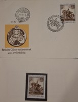 Bethlen Gábor születésének 400. évfordulója, 1 db postatiszta,elsőnapi bélyeg, elsőnapi borítékkal,