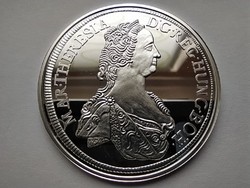 Magyar tallérok utánveretben Mária Terézia erdélyi tallérja 1745 .999 ezüst PP
